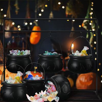 3/9 шт., миски для конфет на Хэллоуин, котел ведьмы, чаши для лечения с железной стойкой, ведро для конфет, украшения, товары для Хэллоуина