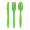 Набор из 60 шт. вилок, ножей, ложек для вечеринки, из пищевого пластика, многоразовый