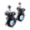 Les Trésors De Lily [J7164] - Designer Earrings 'Carmen' Blue Black