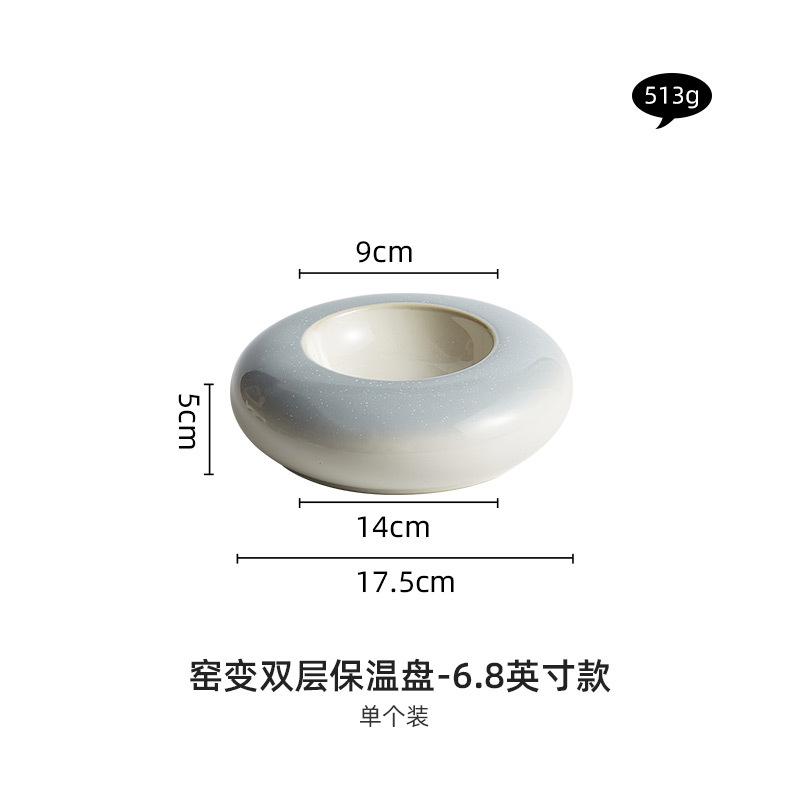 Insulated Plate Restaurant Molecular Cuisine Dim Sum Dessert Plate Home Creative Ceramic Salad Steak Plate Kitchen Tableware