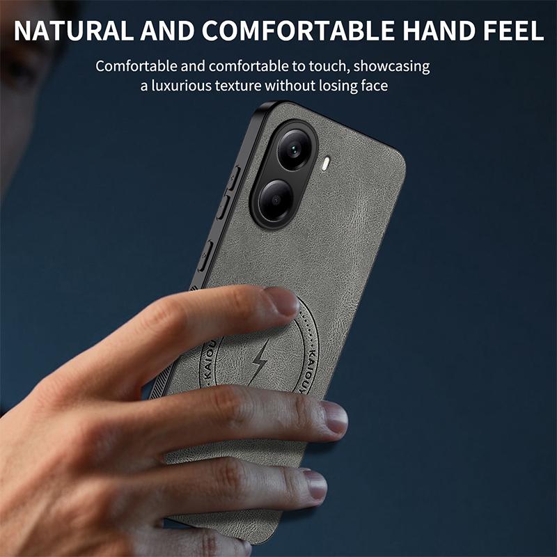 For Xiaomi Poco X7 Pro 5G/Xiaomi Redmi Turbo 4 5G Magnetic Case WANLONFENG SD Series PC TPU Phone Cover with 2Pcs Screen Film
