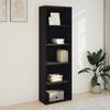Modern Bookcase, Decorative Shelf for Living Room Ornaments, Entrance Storage Shelf, Black 60x30x189 Cm