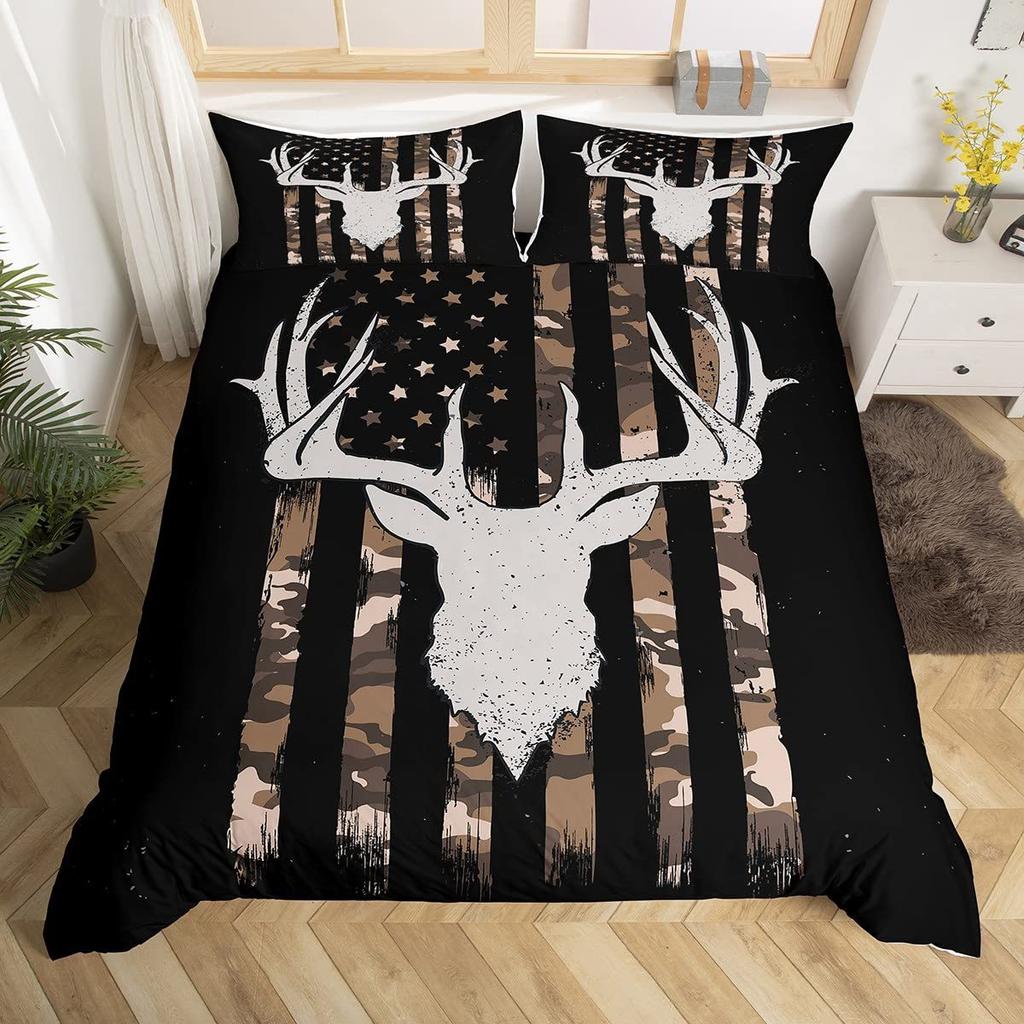 Forest Deer Duvet Set 3D Animal Digital Printing Bedding Set Bedroom Room Decoration