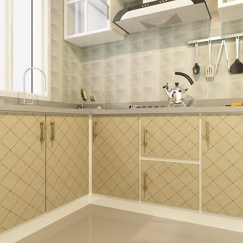 Thick PVC Furniture Cabinet Self Adhesive Film Sticker Gold Paint Stripe Wallpaper Silver Line Waterproof Wardrobe Contact Paper