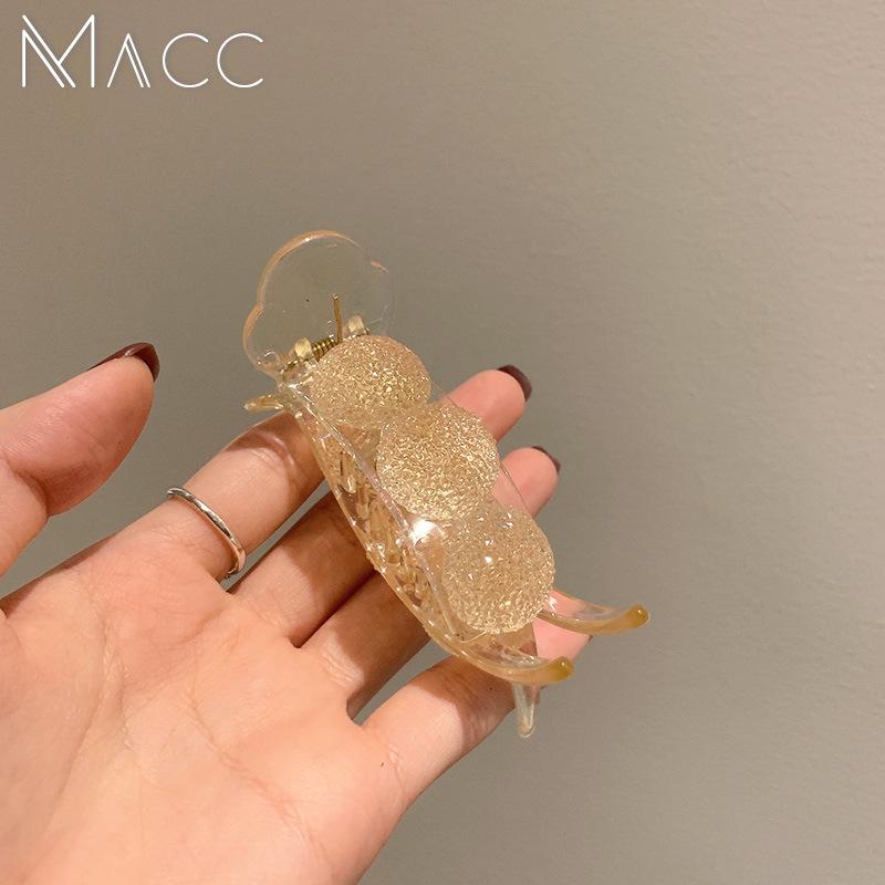 Женская заколка-краб с бриллиантовым бантом - Простая заколка-акула и сетчатая заколка для волос