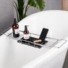 Non-Slip Telescopic Marble Bathtub Rack with Phone Holder