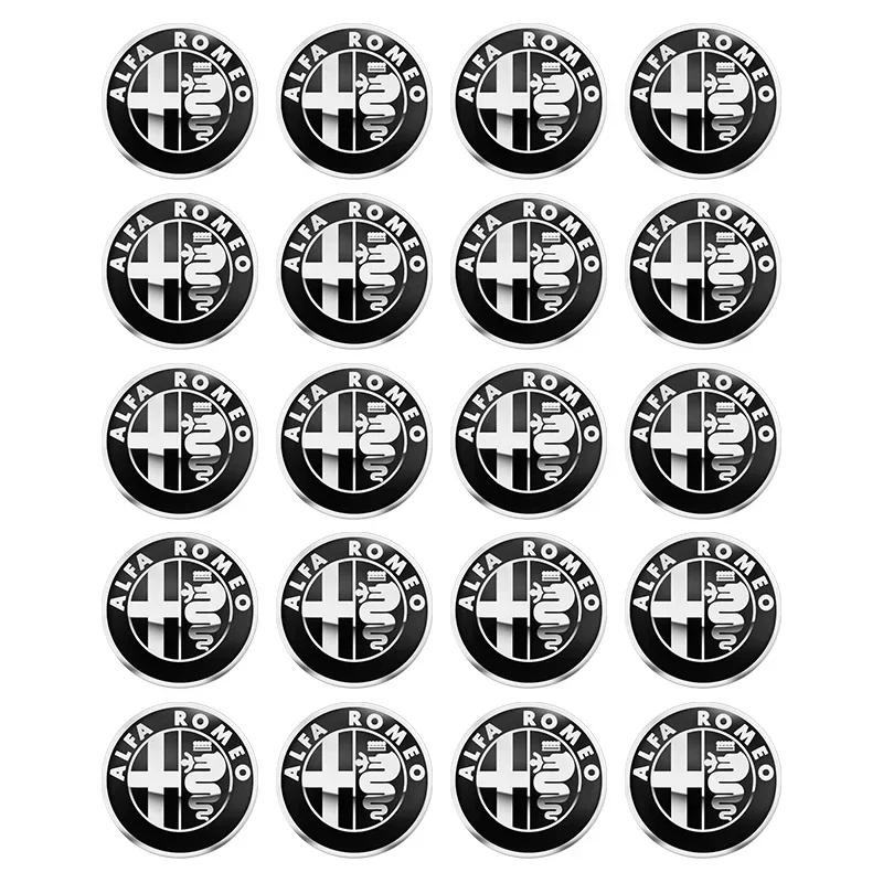 Car Stickers For Alfa Romeo 11mm 14mm Car Remote Key Sticker Aluminum Badge For Alfa Romeo J159 Sportwagon Giulietta Mito 147 156