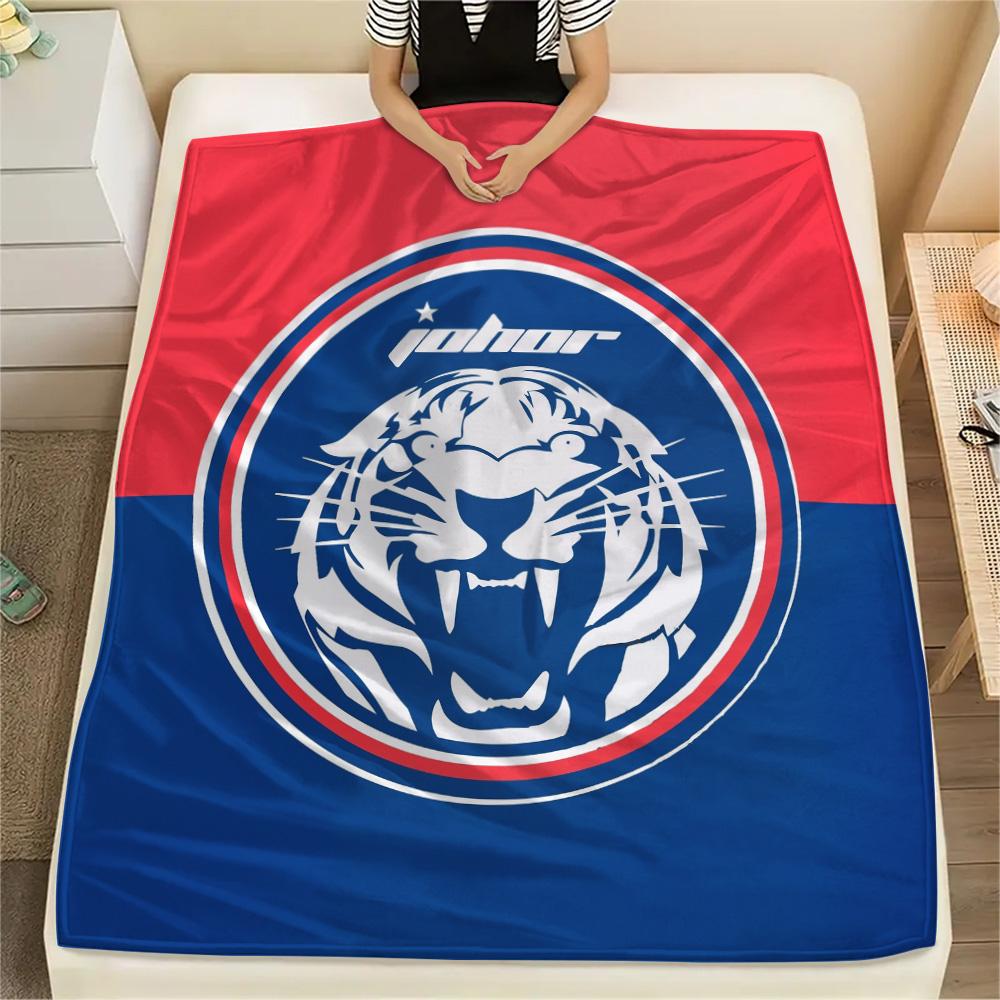 Johor Darul Ta'zim FC Print Flannel Blanket, High quality Comfortable for All Seasons, Home Decor, Warmth and Comfort