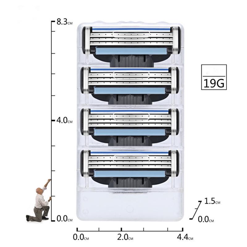 4pcs/lot High Quality Razor Blades Compatible for Gillettee Mache 3 Machine Shaving Razor Blade
