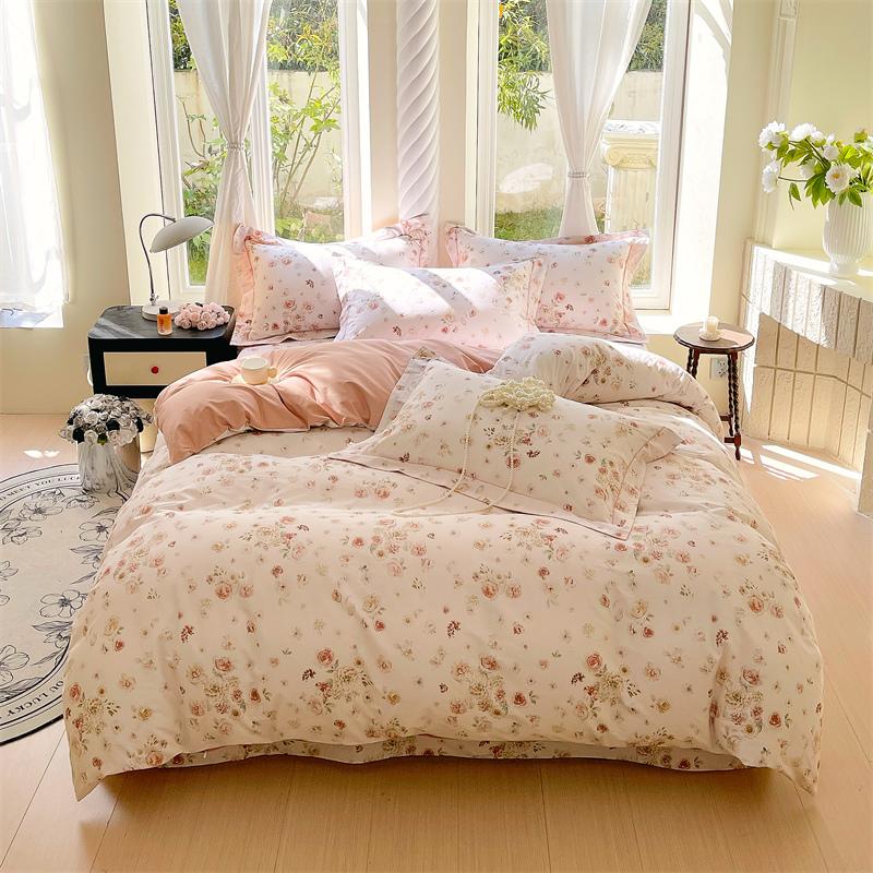 Premium 100% Cotton Bedding Set 3 Piece Duvet Cover Set (1 Duvet Cover 2 Pillowcase) Breathable Hypoallergenic Single/Double Bed