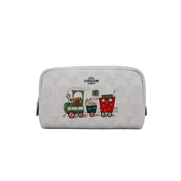 COACH Boxed PVC Clutches Small Women's White (Unisex) Clutches C1751 SVRFI