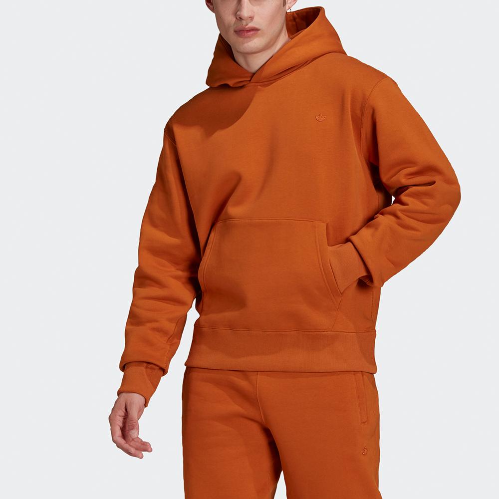 adidas Однотонная толстовка с логотипом в виде трилистника Originals, мужская толстовка свободного покроя оранжевого цвета H09177