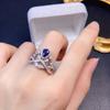5x7mm Natural Sapphire Ring, Premium Blue Gemstone in S925 Silver, Handcrafted Fine Jewelry