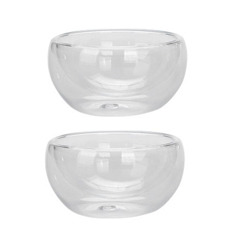 50 мл Маленькая чашка для чая Изысканная двухслойная стеклянная прозрачная чашка Кунг-фу термостойкая чайная утварь Пуэр Чай Кофейные чашки Посуда для напитков