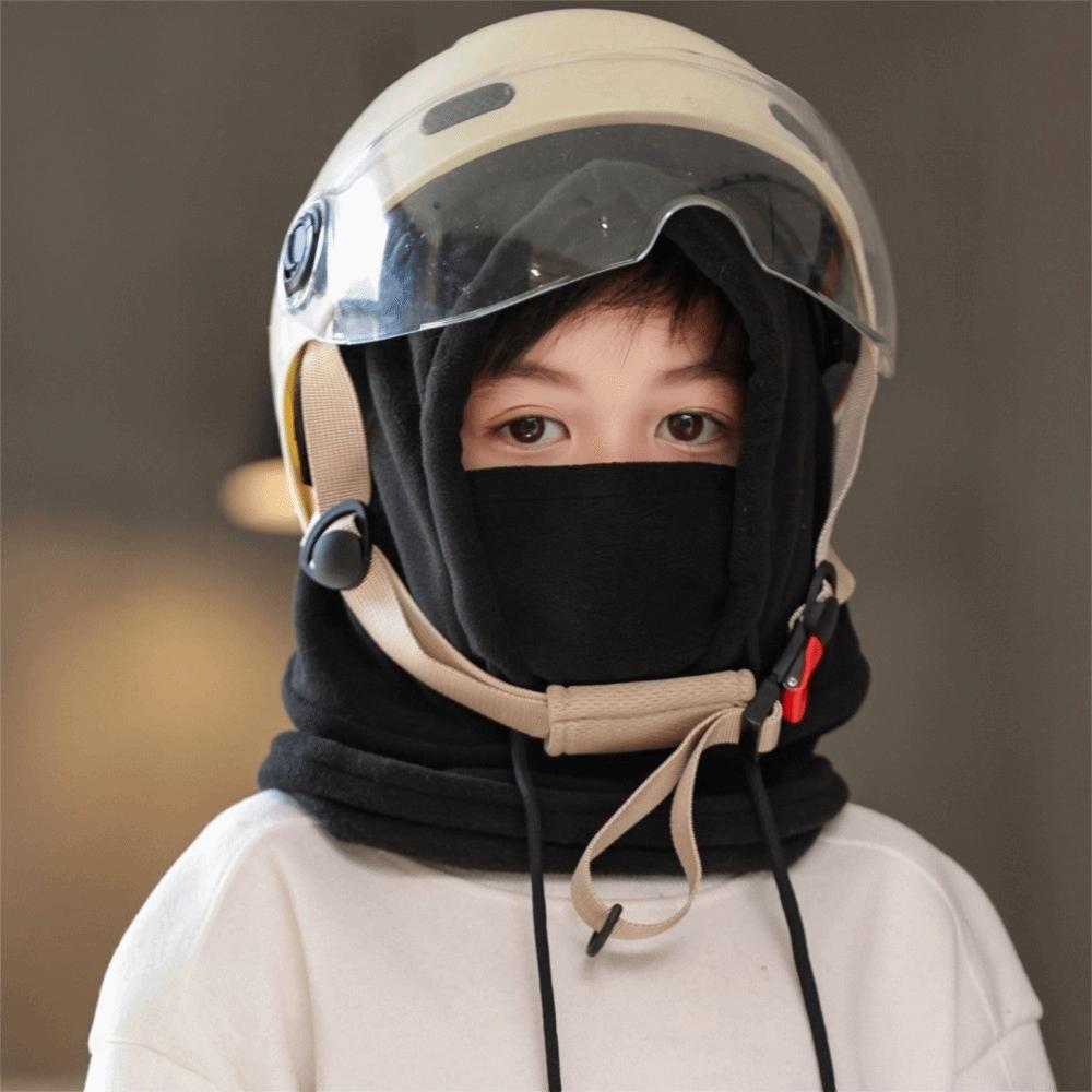 Polar Fleece Children Balaclava Hat Thick Hike Cycling Cap Soft Helmet Hat Boys