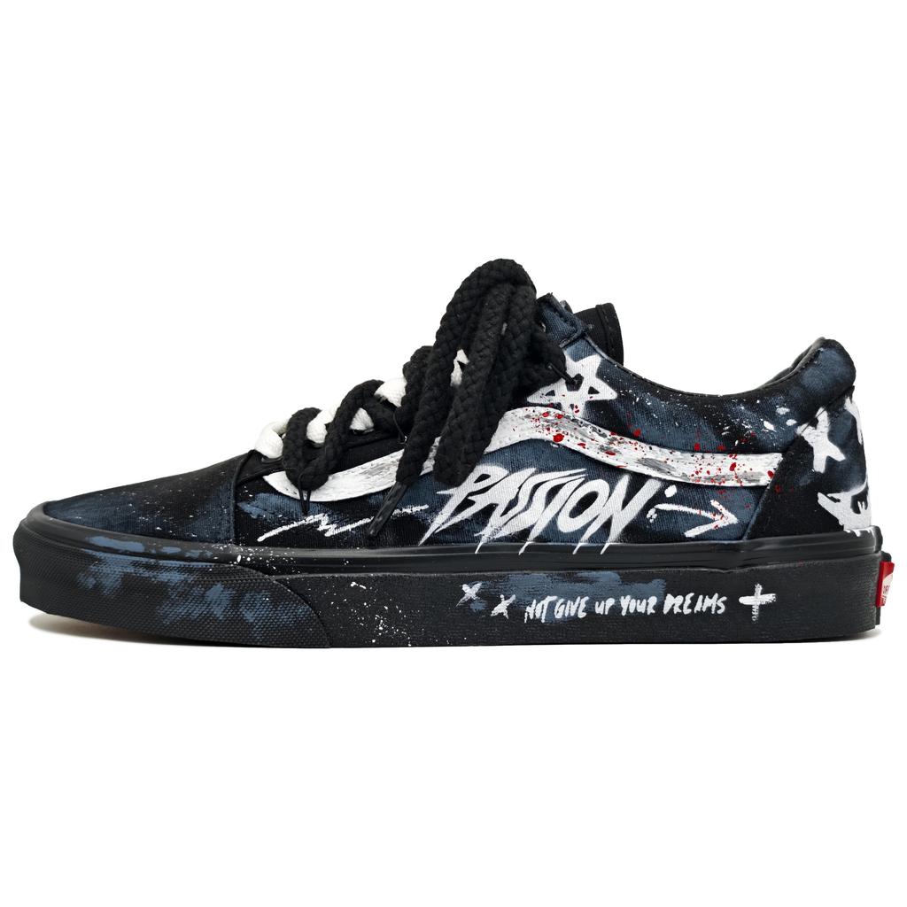 Vans Old Skool Износостойкие Низкие Скейтбордические Кроссовки Унисекс Черные VN000D3HBKA(Команда1148-)