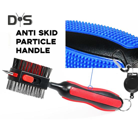 Щетка для чистки клюшек для гольфа Инструмент для чистки клюшек для гольфа с магнитным выдвижным карабином Легкие аксессуары для гольфа для мужчин Спорт на открытом воздухе