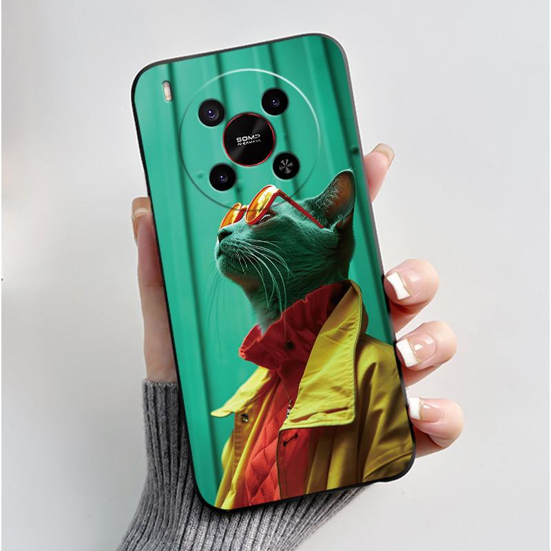 Милый Мультяшный Чехол Для ZTE Blade V70 MAX / ZTE Nubia V70 Max Печатный Корпус Защитная Крышка Мягкий Силикон Черный Корпус