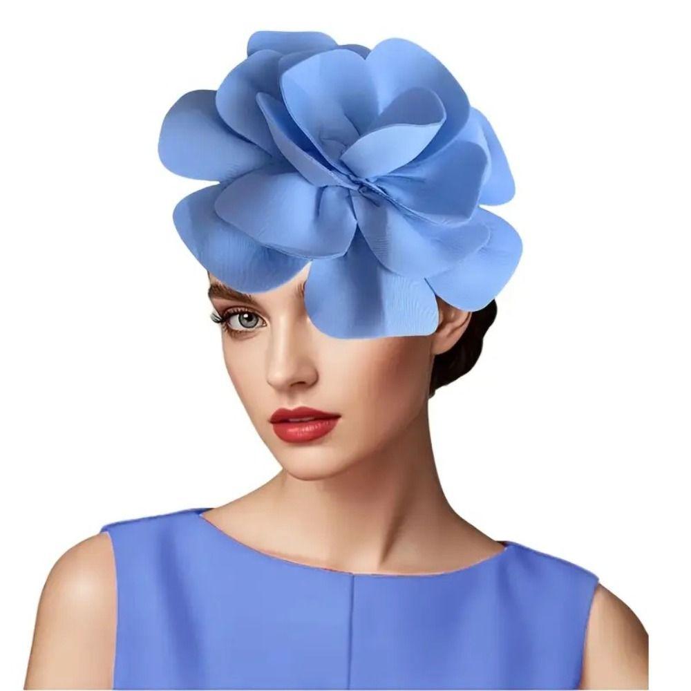 Exquisite Large Rose Flower Headband Elegant Oversized Flower Headpiece  Stage Performance