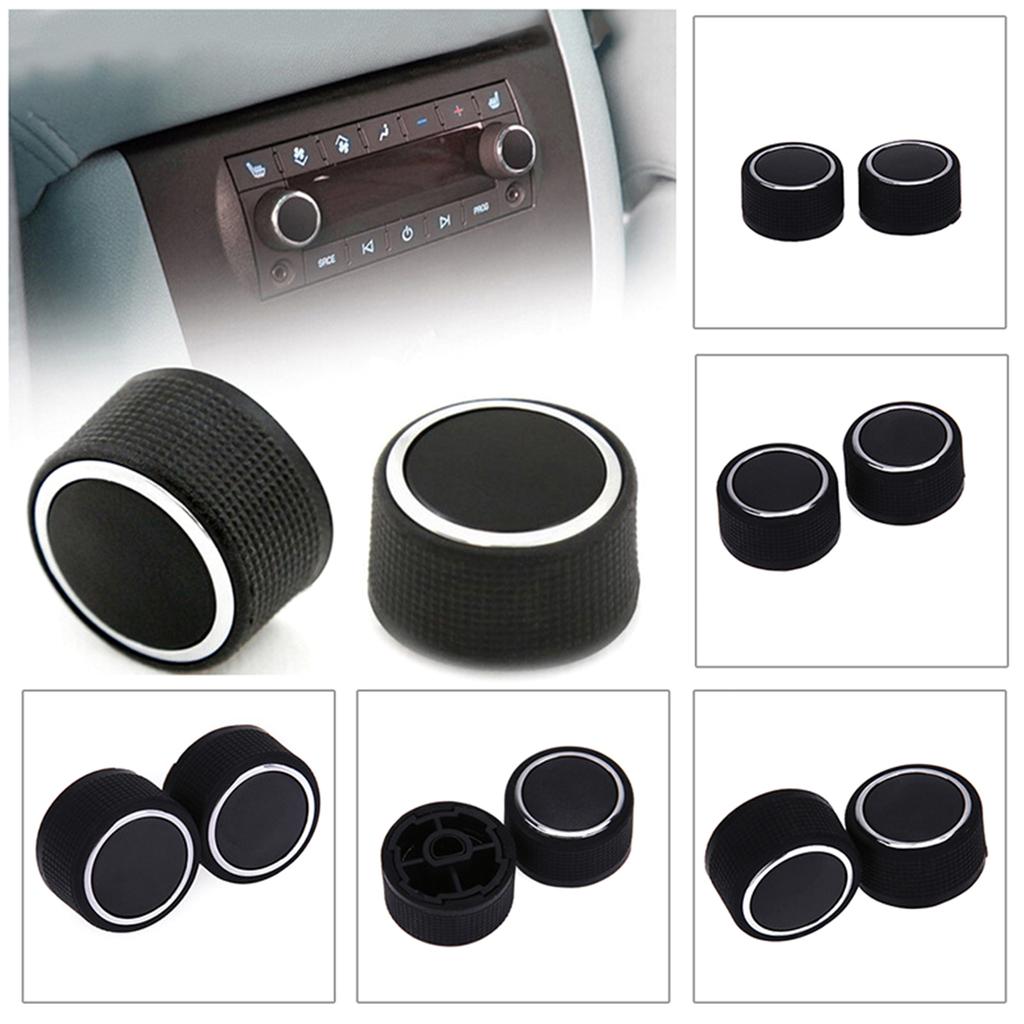 2 Pcs Replacement Rear Radio Audio Volume Control Knob for 22912547 Air Conditioning Switch Knob Car Accessories Plastic