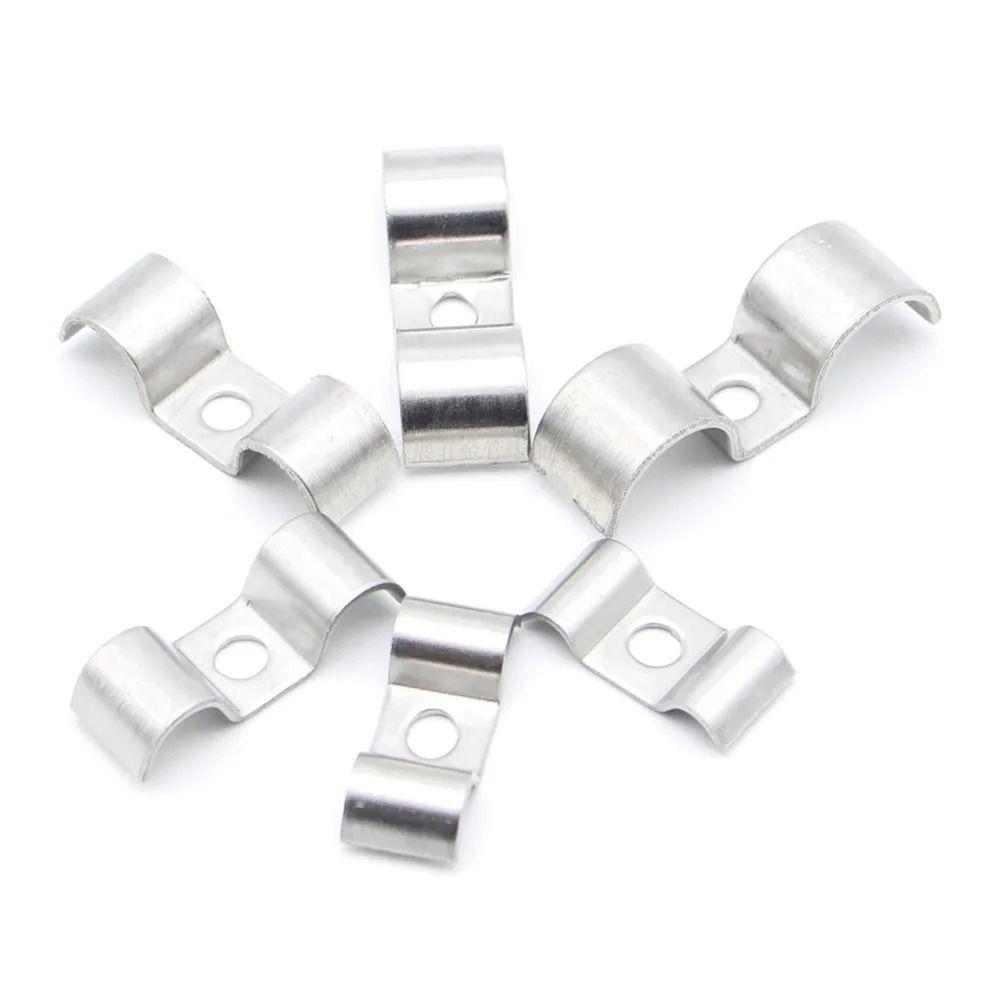 1Pcs Double Side Pipe Clamp M-Type Throat Hoop Horseback Pipe Line/Wire/Tubing/Gas Hose Pipe