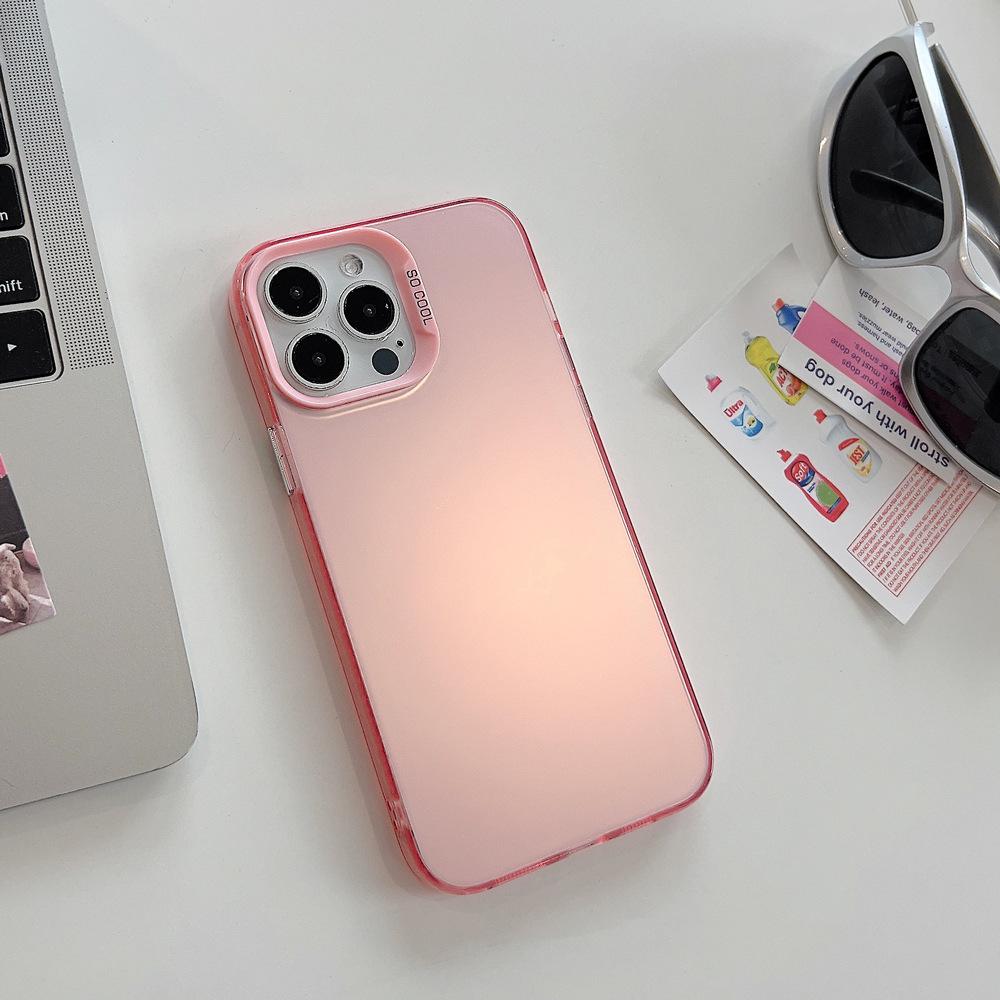 Подходит для iPhone15 Aurora Laser 14Pro Max Мобильный чехол 16 Apple 13 Однотонное гальваническое покрытие 11 Продвинутый сенсор