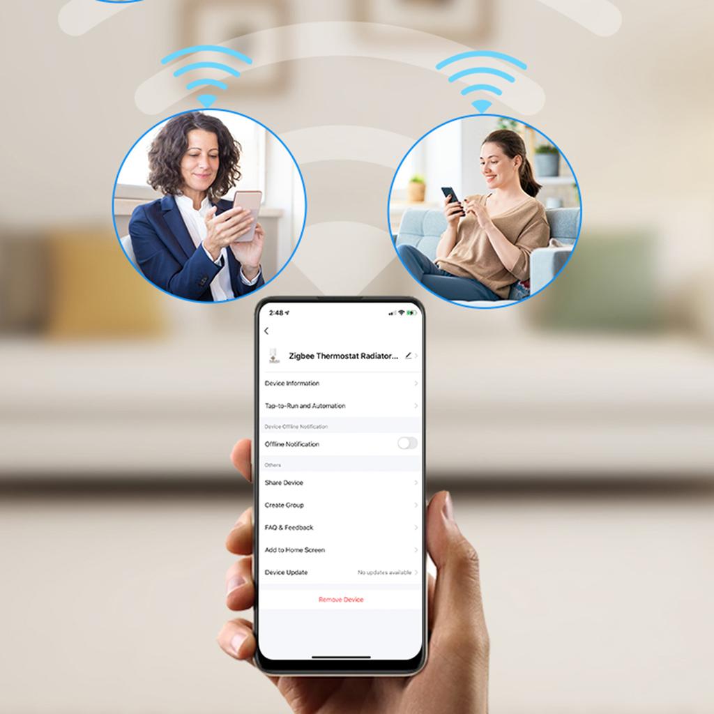 Термостатический радиаторный клапан Умный радиаторный клапан Интеллектуальный термостатический клапан с поддержкой мобильного приложения