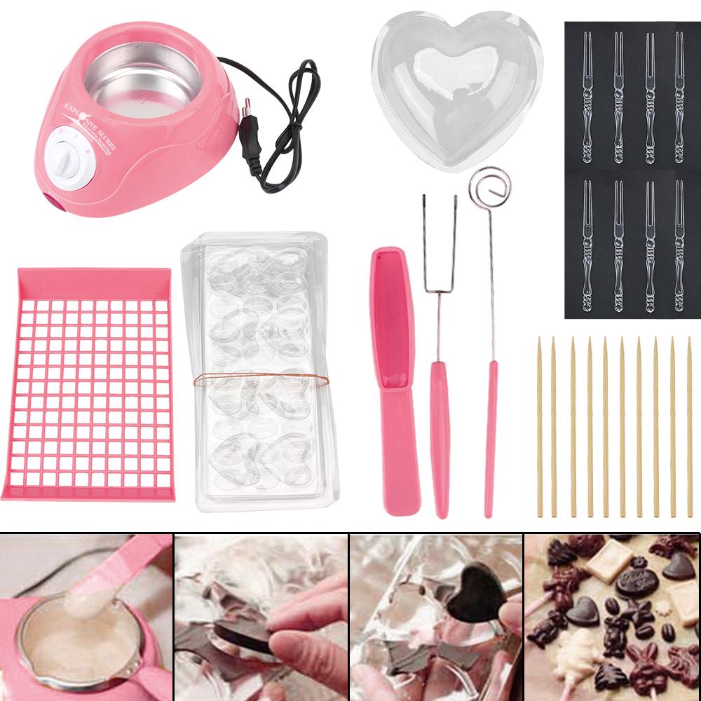 Heating Candy Wax with Mold Kitchen Tool Electric Chocolate Melting Pot DIY Scented Candle Soap Butter