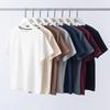 Men's Summer Solid Color Short Sleeve Waffle T-shirt Large Size Pique Handsome Casual Half Sleeve Top