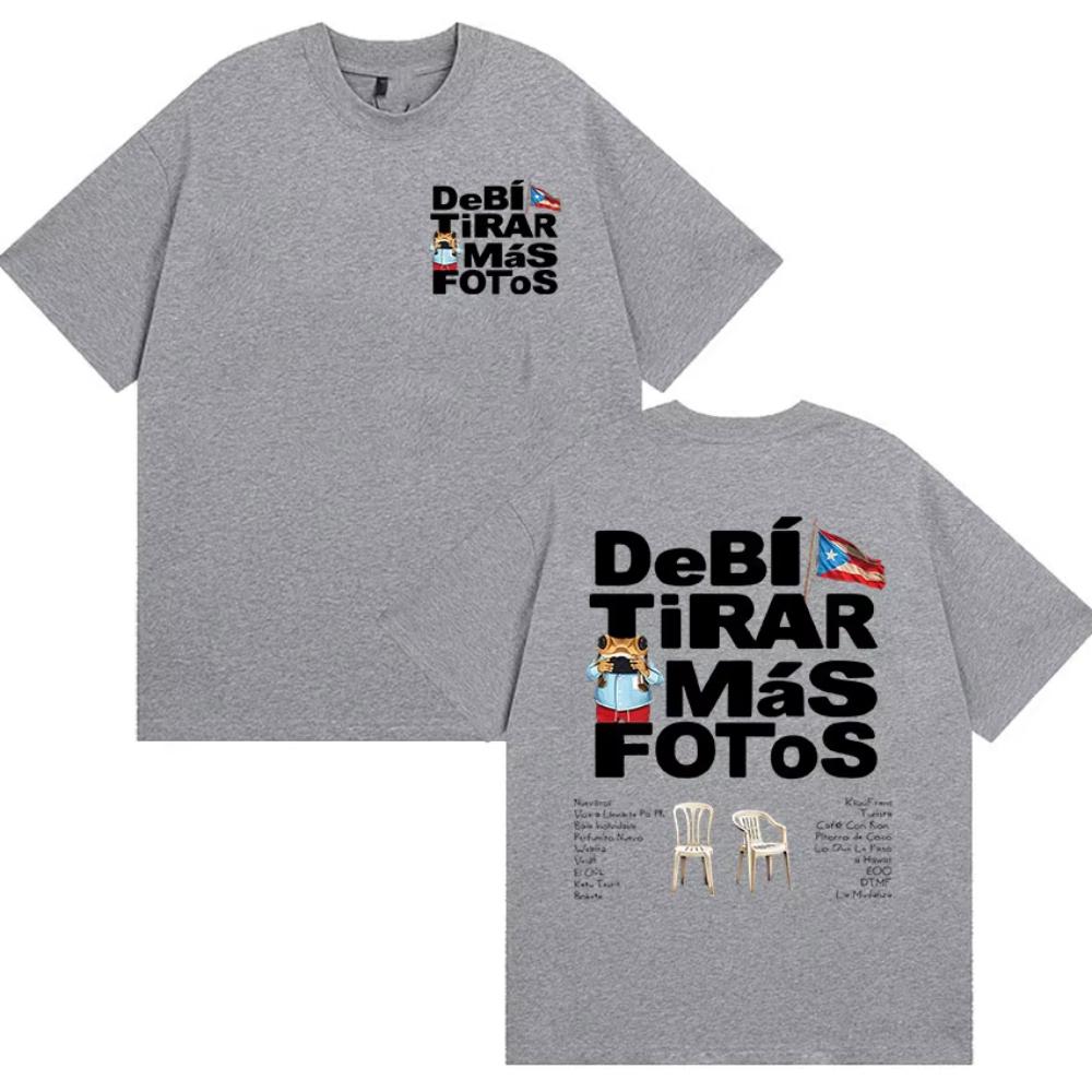 Funny Debi Tirar Mas Fotos DTMF Print T Shirt 2026 Bad Bunny Cotton Short Sleeve TShirts Men Women Fashion Male Graphic Tshirt