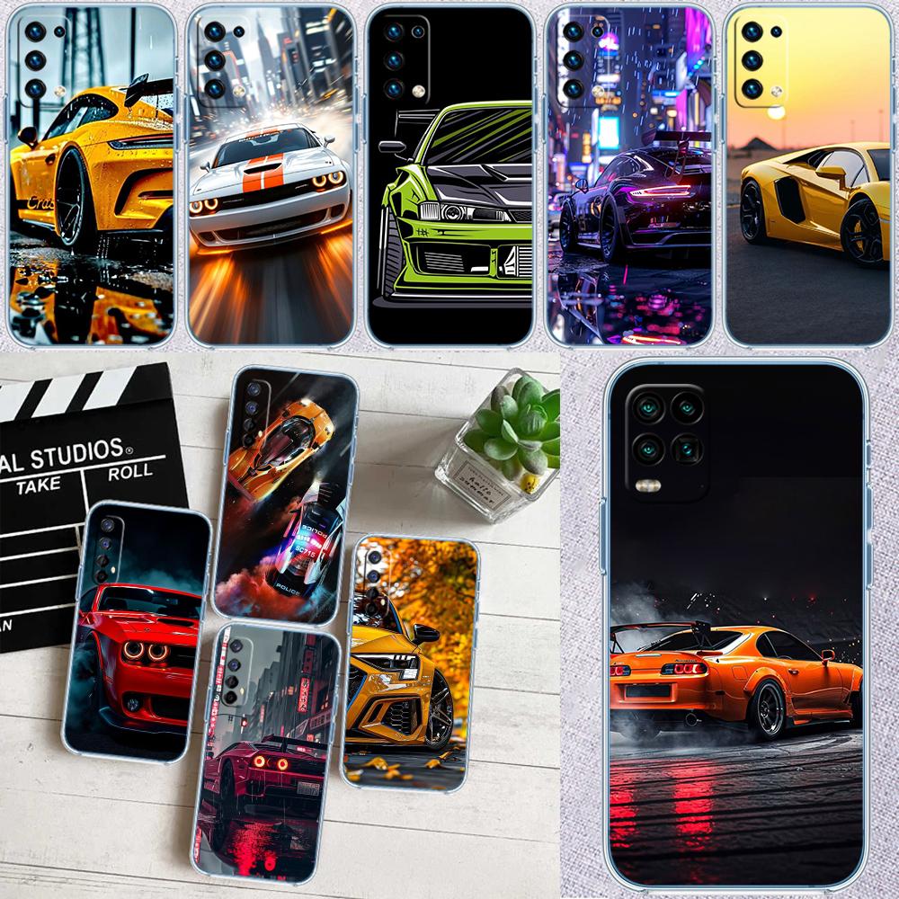 IK67 Прозрачный чехол для смартфона Supercar для Motorola Moto G7 G8 G9 G84 G85 G73 G24 G15 Z2 Play Power Plus