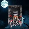 Halloween Tombstone Skeleton Hanging Decor Glowing Sound Terrifying Horror Pumpkin Ghost Haunted House Halloween Decoration