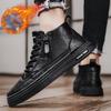 Men's Shoes Winter 2024 New High Top Martin Boots Plush Thickened Thermal Casual Shoes Versatile Work Cold Proof Cotton Shoes