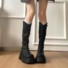 2025 Spring and Autumn New Popular Knight Boots Versatile Thick-soled Casual Long Boots Skinny Versatile High Boots Women