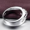 Men's Domineering Fashion Moissanite Ring: Simulated Diamond & 925 White Gold Plated