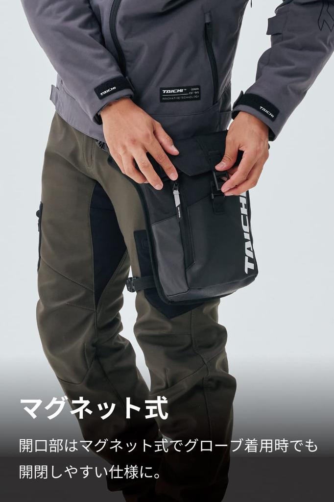 RS TAICHI Мотоциклетная водонепроницаемая набедренная сумка-кобура для туризма WP набедренная сумка RSB288 Унисекс Взрослый ЧЕРНЫЙ/КРАСНЫЙ