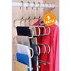 Металлическая вешалка для одежды с 5 отделениями - Органайзер для шарфа, брюк и шарфов