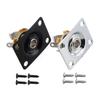 FLEOR 1 шт. Гнездо выхода для гитары 6,35 мм 1/4 дюйма Моно Jack Socket Jack Plate Квадратный стиль для электрогитары, Серебристый/Черный на выбор
