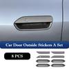 For BYD Yuan UP Pro 2024 2025 Car Door Outside Handle Stickers ABS Carbon Fiber Pattern Door Bowl Protective Stickers Decoration