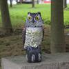 Owl Decoy with Rotating Head Natural Enemy Bird Deterrent Owl Figurine Garden Protector Scarecrow Owl for Gardens Terraces