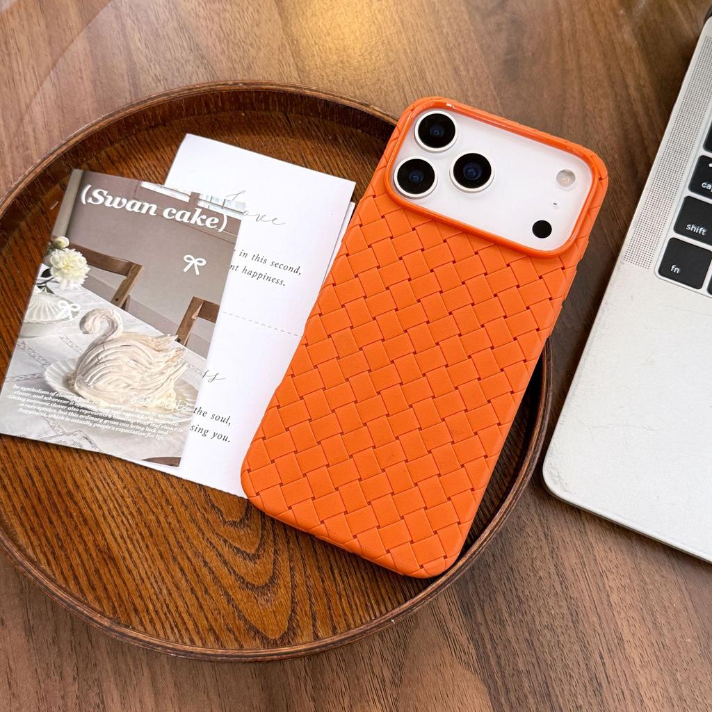Applicable to Apple 11promax mobile phone case silicone woven pattern iPhone11/11/11 ultra-thin breathable case