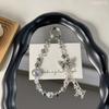 Elegant Pearl Alloy Butterfly Phone Lanyard Luxury Crystal Keychain Bag Charm Fashion Multi-Functional Key Holder Accessory