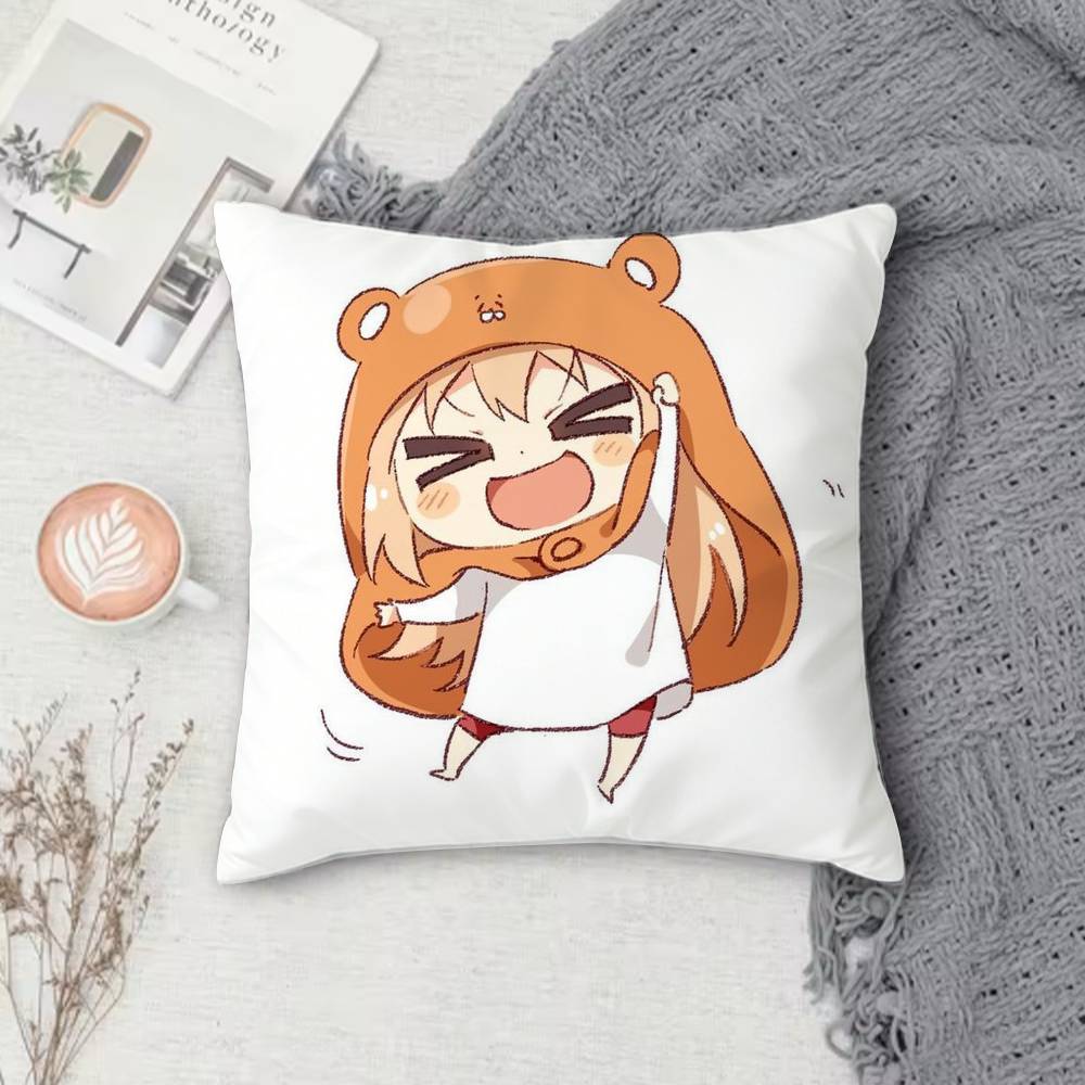 Декоративная квадратная наволочка с двусторонней печатью Himouto Umaru-chan для дивана, гостиной, домашнего декора