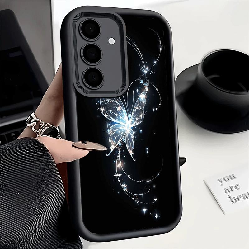 Phone Case for Samsung Galaxy A17 A16 A15 A14 A13 Beautiful Purple Butterfly A56 A36 A26 A55 A35 A25 A54 A34 A24 A53 A33 A23 A07