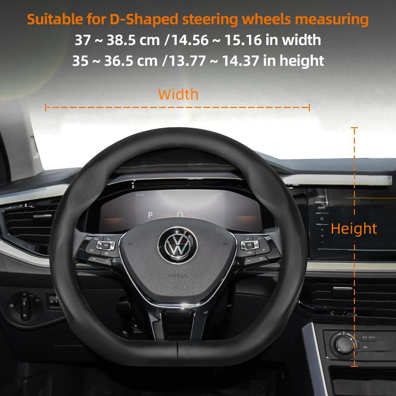 Suitable for Volkswagen Ultra-Thin Breathable Leather Steering Wheel Cover Suitable for Polo Golf 5 6 7 up Gol Volante Scirocco Passat B6 B8 Sedan