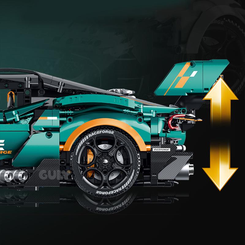 GULY 10647 Креативный MOC Технология 1:8 Суперкаров Строительные Блоки Модель Автомобиля 3794 детали Гоночный Автомобиль Кирпичики Конструктор для Взрослых Подарок