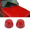 Engine Hood Rubber Head Decor Cover 2* For Jeep Wrangler JK 2007-2018 Bright Red