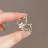 Hollowed-out Puppy Brooch, Cute Little Flower Pin, Collar Pin, Sweater, Suit, Anti-glare