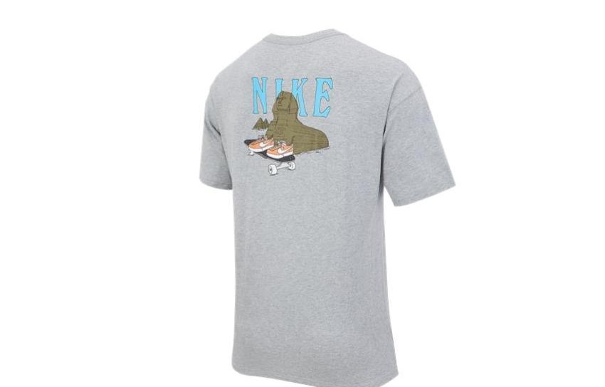 Nike T Shirts Unisex Gray Crew Neck Moderate DD8913-063
