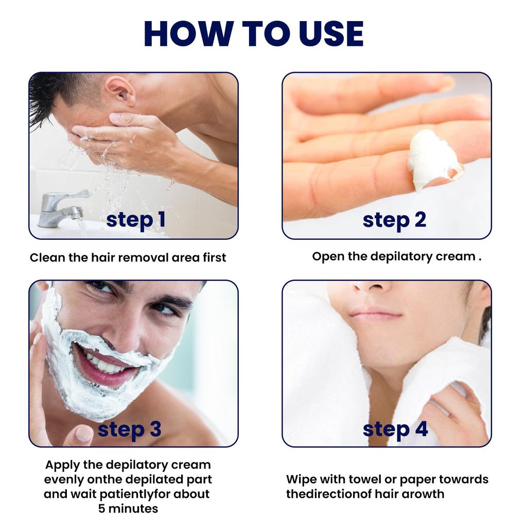 East-Moon Men'S Hair Removal-Cream, Gentle And Non Irritating For Removing Beard, Body, Armpit Hair, And Chest Hair